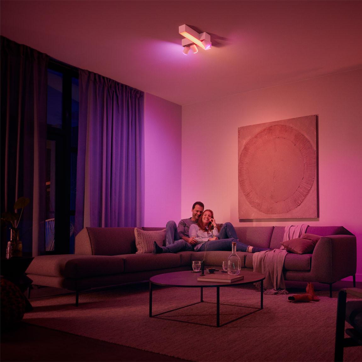 Philips Hue White and Color Ambiance Centris Cross Spot + Bewegungsmelder_Lifestyle_Centris Cross pink