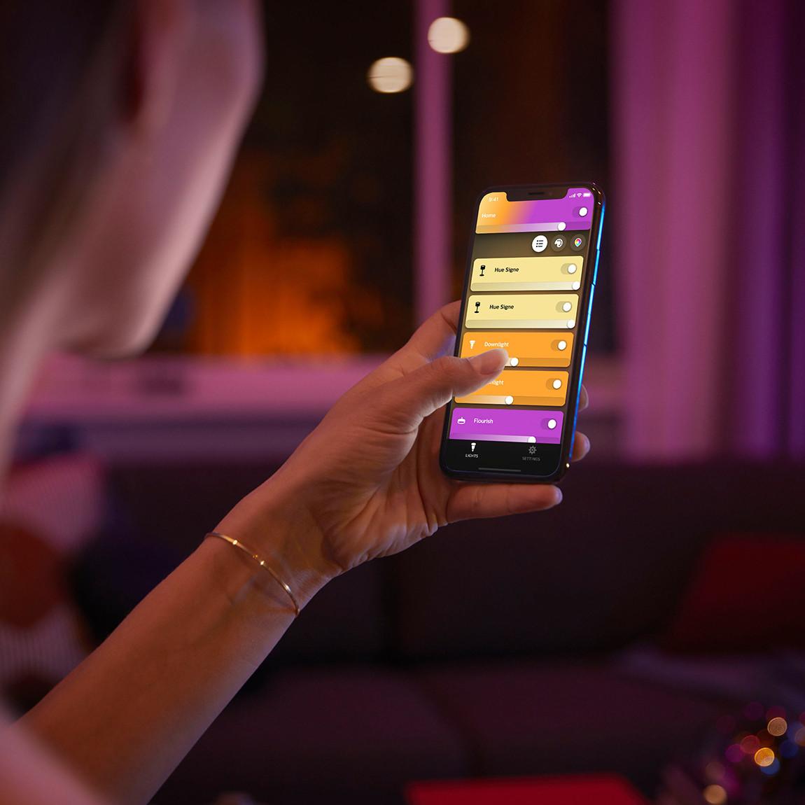 Philips Hue White & Color Ambiance E27 1100 Appsteuerung