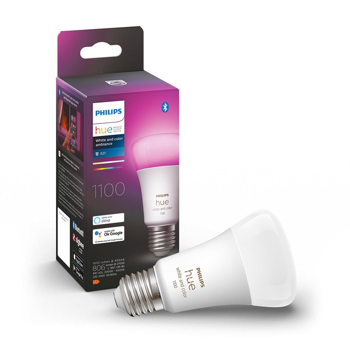 Philips Hue White & Color Ambiance E27 Doppelpack 1100 mit Verpackung