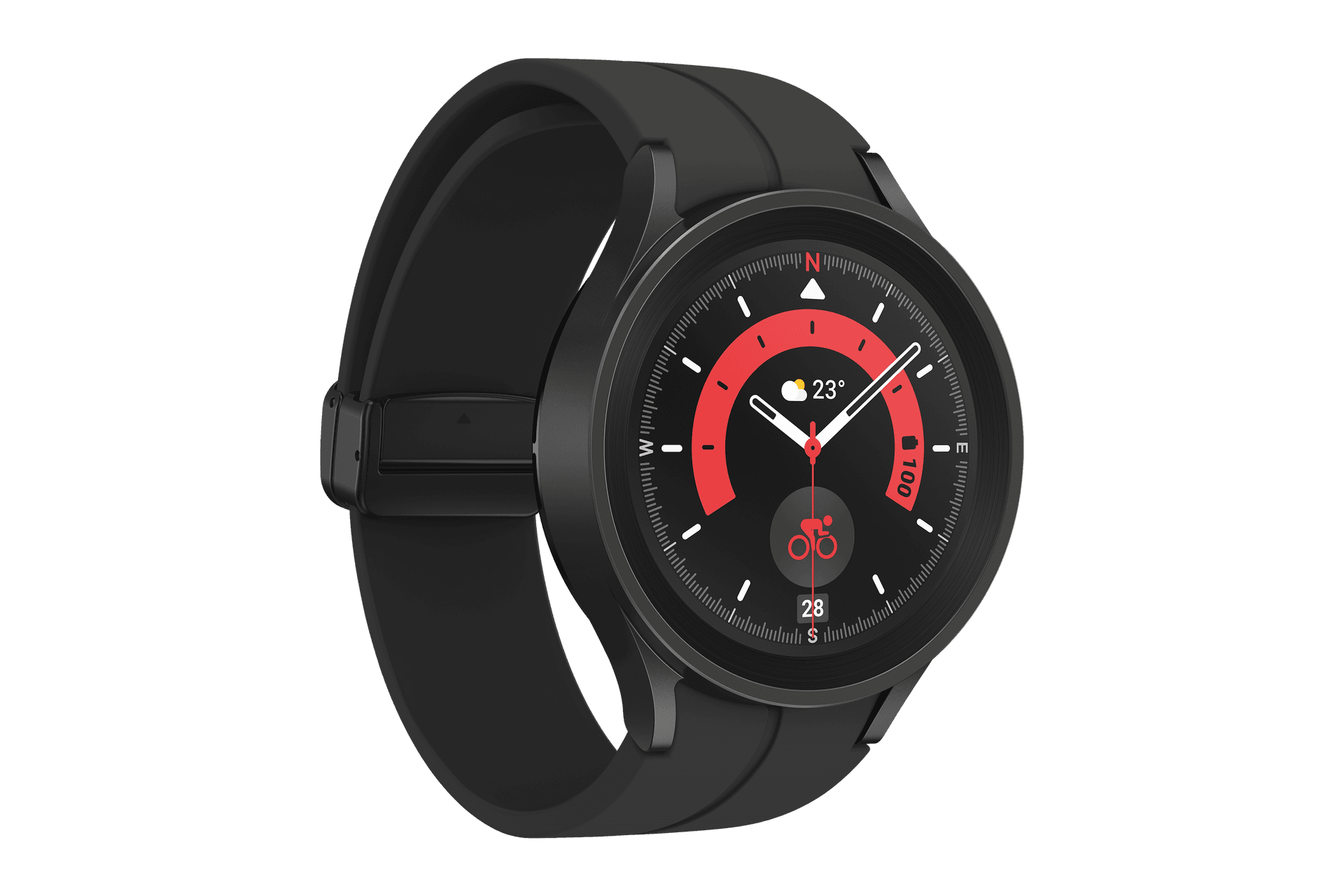Samsung Galaxy Watch 5 Pro - Bluetooth Smartwatch - Schwarz Titanium_schräg