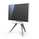Spectral Art AX TV-Stand - Eiche grau mit Fernseher und Sonos Beam schräge Ansicht