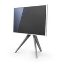 Spectral Art AX TV-Stand - Eiche grau mit Fernseher schräge Ansicht