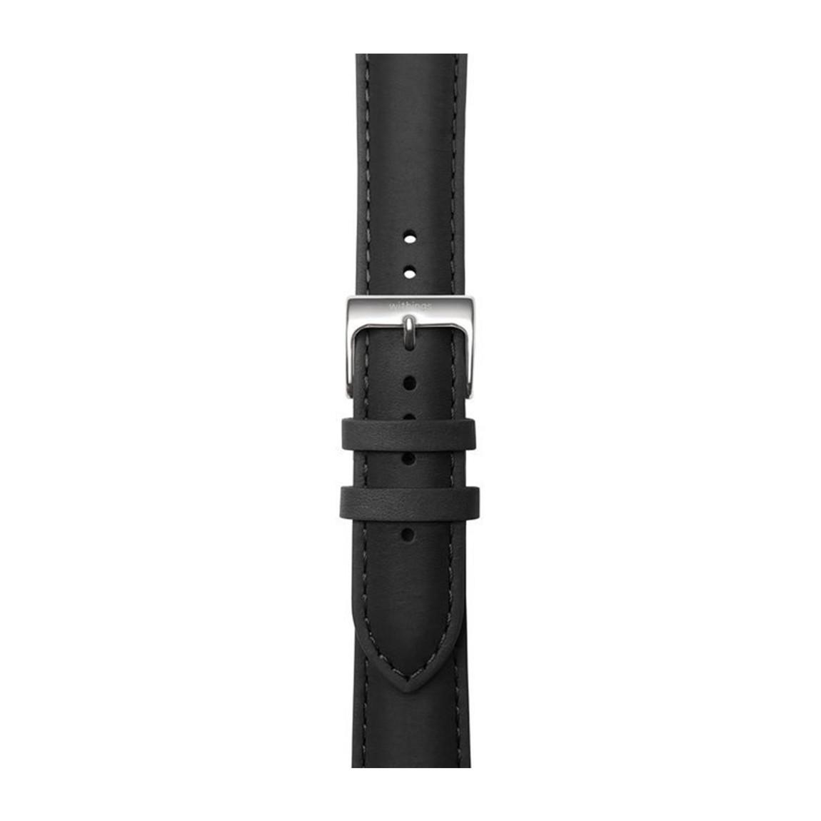 Withings/Nokia Leder-Armband, 20mm - Schwarz 