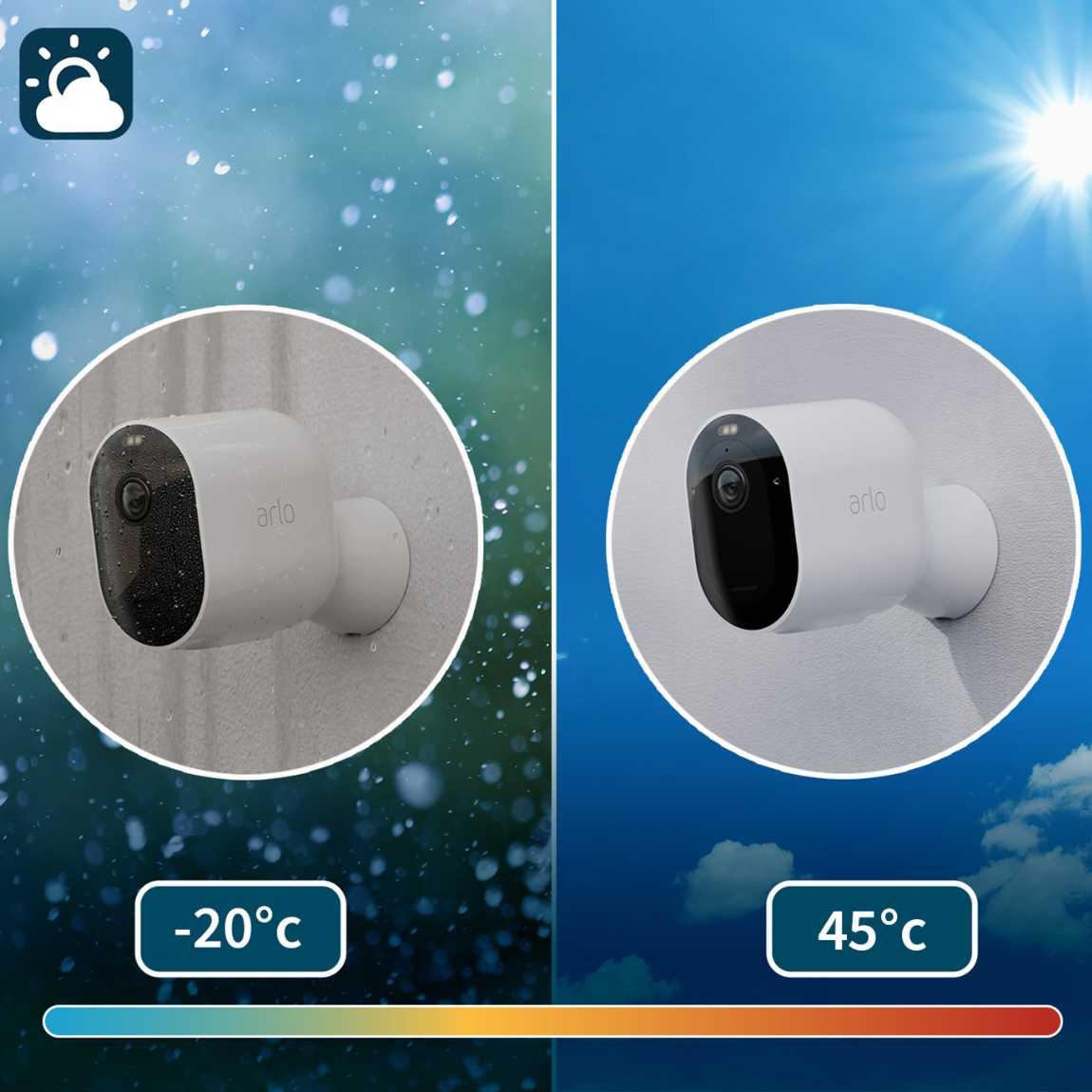 Arlo Pro 5 Spotlight Kamera 2er-Set + Solar Panel_Wetter