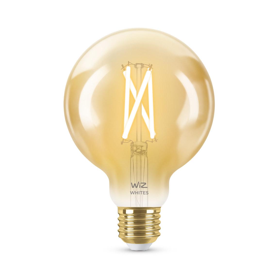 WiZ 50W E27 G95 Globeform Filament Amber Warm- und Kaltweiß 3er-Set_einzeln