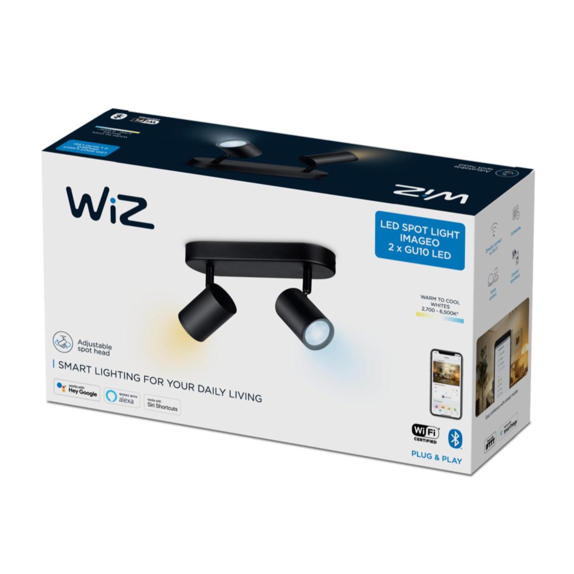 WiZ IMAGEO Spots Deckenleuchte Tunable Farbig 2x 5W - schwarz_Verpackung