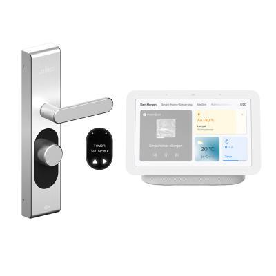 LOQED Touch Smart Lock – Stainless-Steel Edition + Google Nest Hub