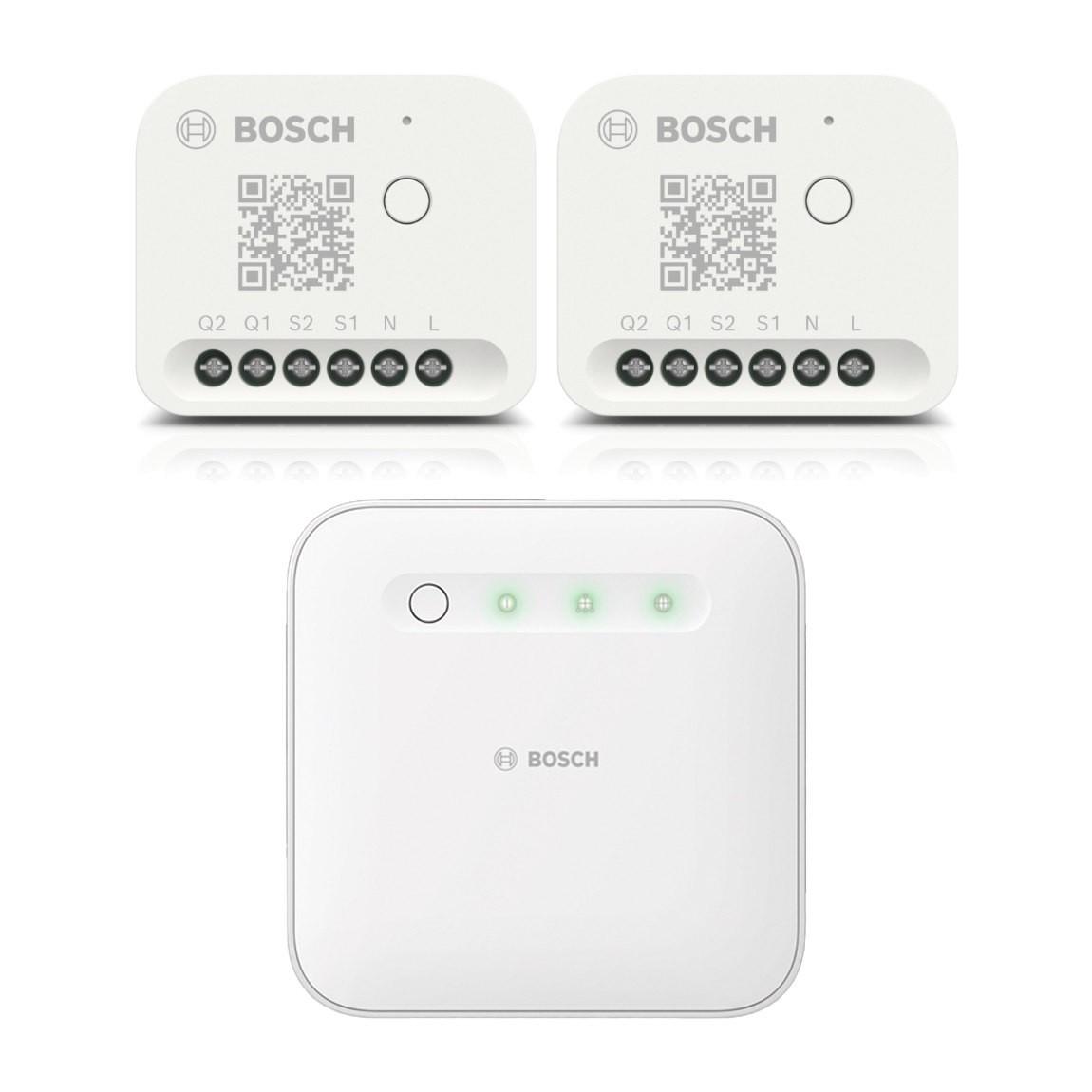 Bosch Smart Home - Starter Set Licht-/ Rollladensteuerung mit 10 Unterputz-Aktoren_Controller an Wand