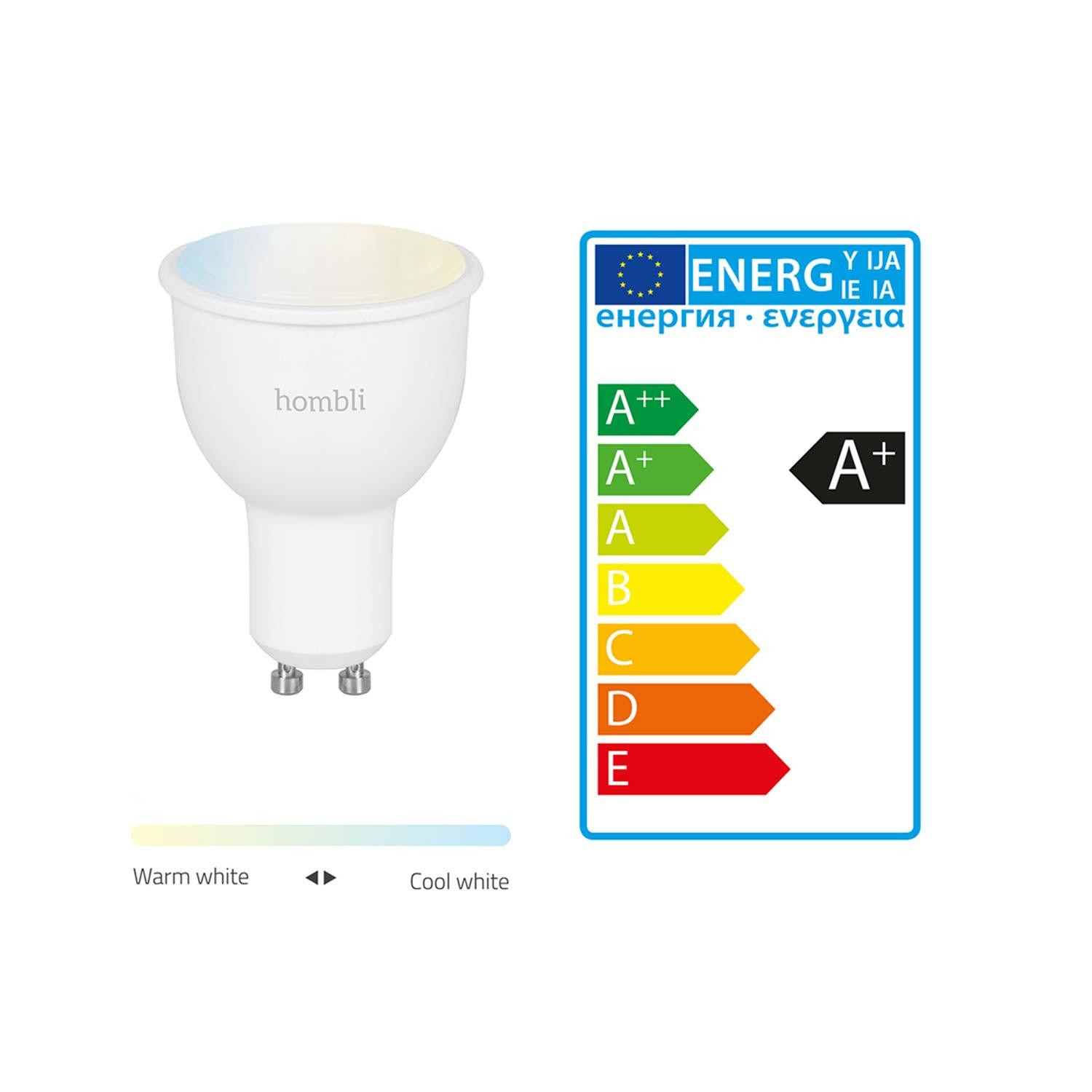 Hombli Smart Spot GU10 White-Lampe + gratis Smart Spot GU10 White - Energieeffizienz