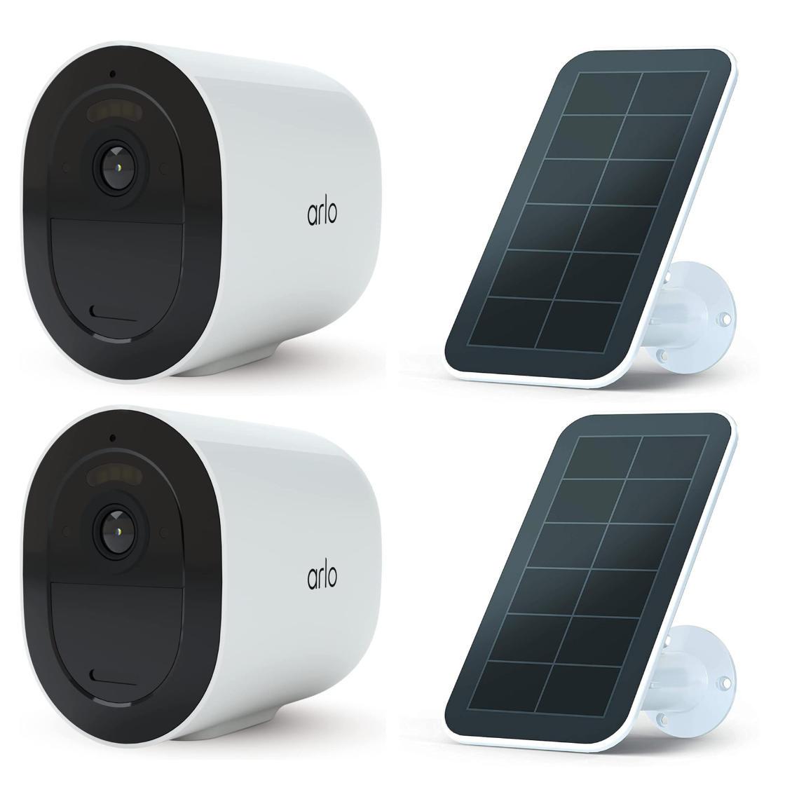 Arlo Go 2 - Smarte LTE-Überwachungskamera 2er-Set + gratis Solar Panel 2er-Set
