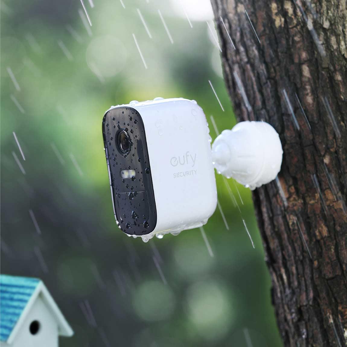 eufyCam 2C Kit 2+1 - 2-Kameraset mit HomeBase 2 - Lifestyle - Kamera an Baum