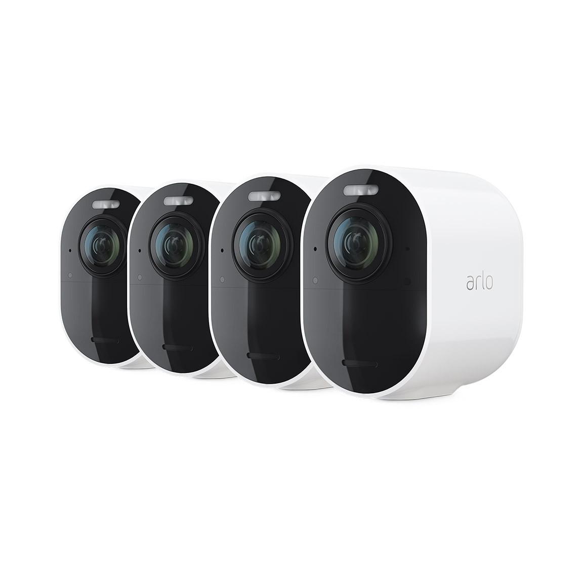 Arlo Ultra 2 VMS5440 - Kabelloses 4K-Überwachungssystem mit 4 Kameras - weiß Detailaufnahme Kameras