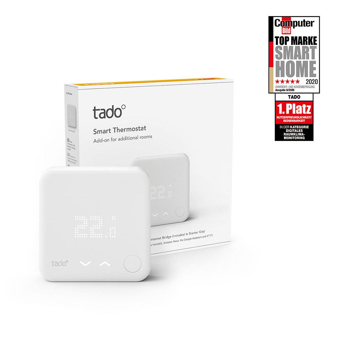 tado° Smartes Thermostat für Heizkessel, Gasetagenheizungen und Fußbodenheizungen - White