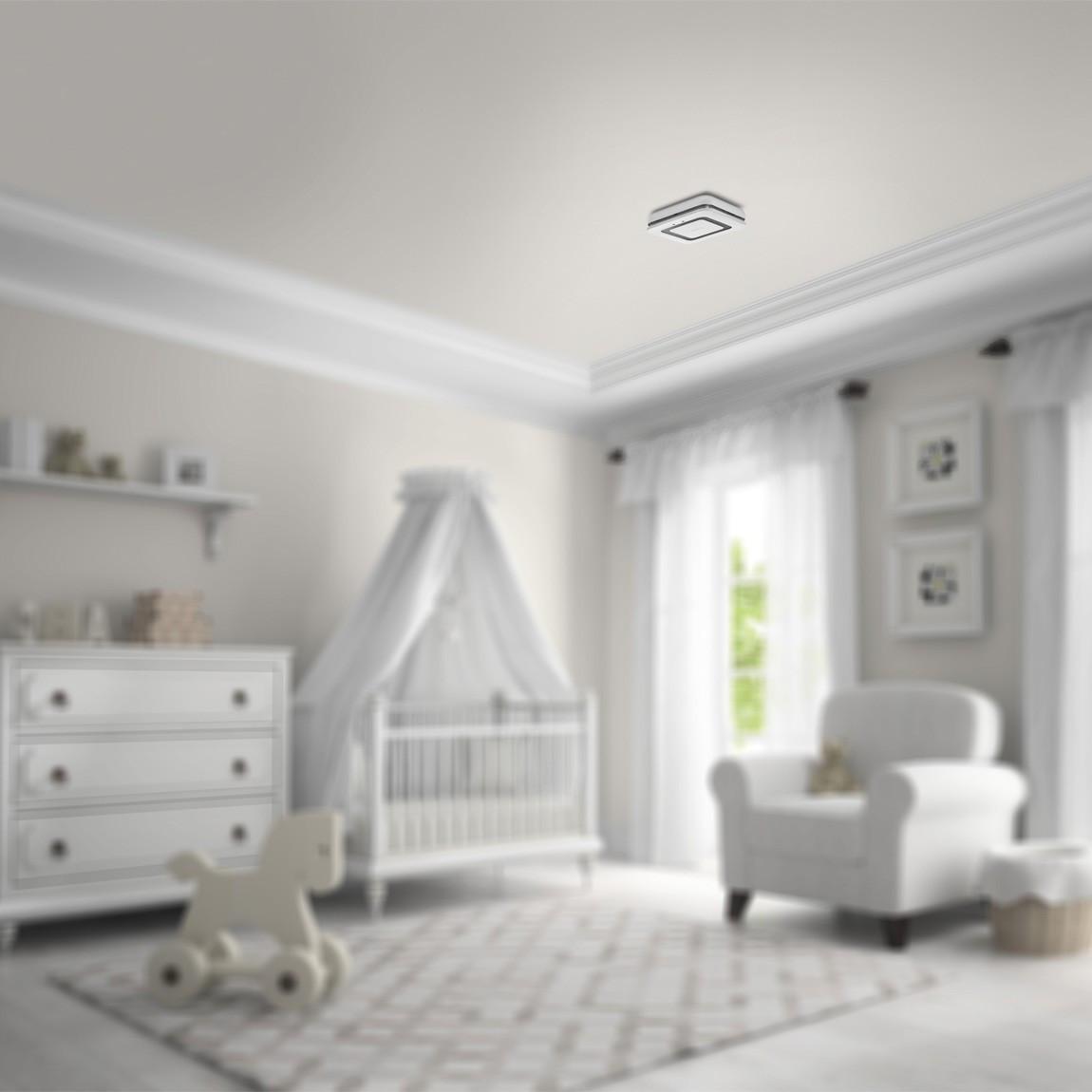 Bosch Smart Home Twinguard - Rauchwarnmelder mit Luftgütesensor an der Kinderzimmerdecke 