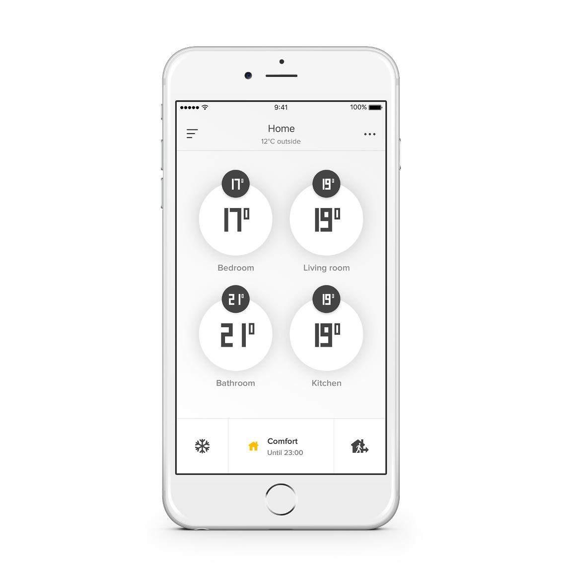 Netatmo Heizkörper-Thermostat Starter Set mit 8 Thermostaten_Smartphone App