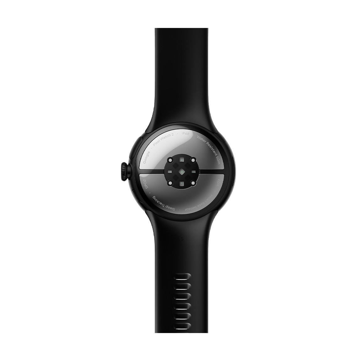 Google Pixel Watch 2 - LTE Smartwatch - Schwarz mit Obsidian Armband_rückseite