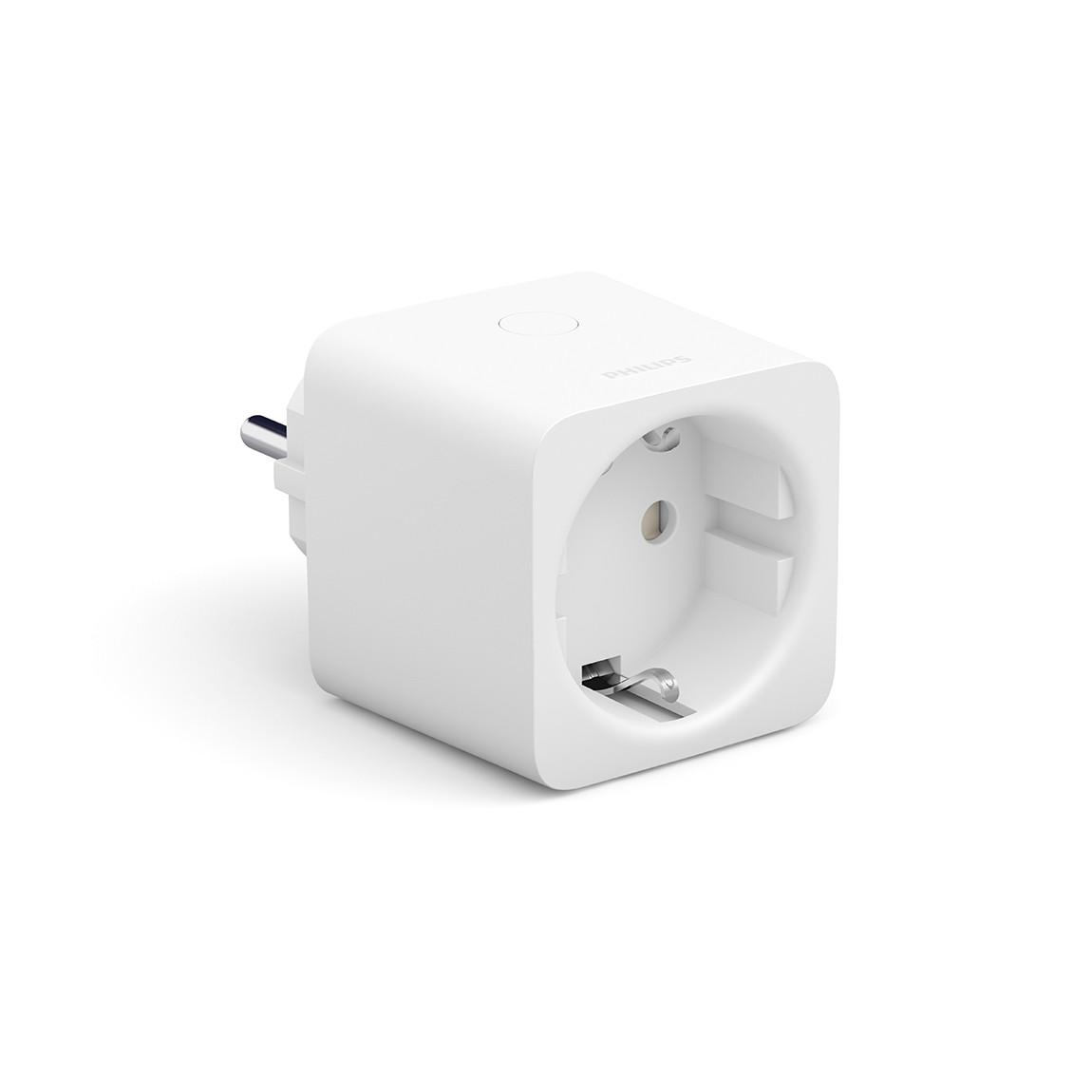 Philips Hue White & Color Ambiance GU10 Bluetooth 4er-Set + Smart Plug_SmartPlug_Vorderseite_Diagonal
