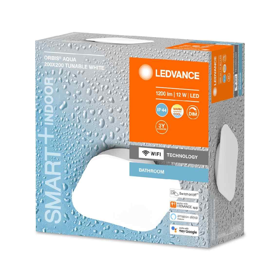 Ledvance SMART+ Orbis Aqua Bad-Deckenleuchte 200mm x 200mm Warm- und Kaltweiß_Verpackung