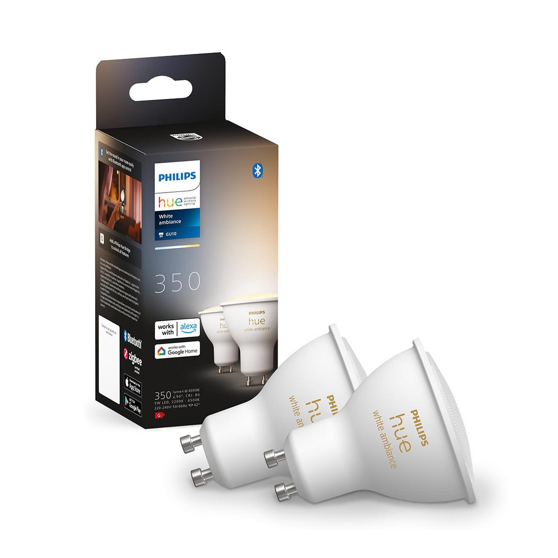 Philips Hue White Ambiance GU10 Bluetooth 2er-Set - LED-Spot - Weiß