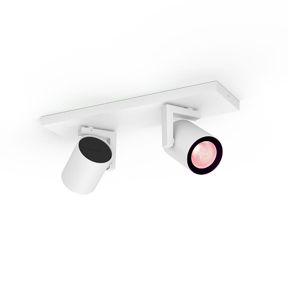 Philips Hue White and Color Ambiance Argenta Bluetooth 2er Spot-Lampe bunt eigeschaltet