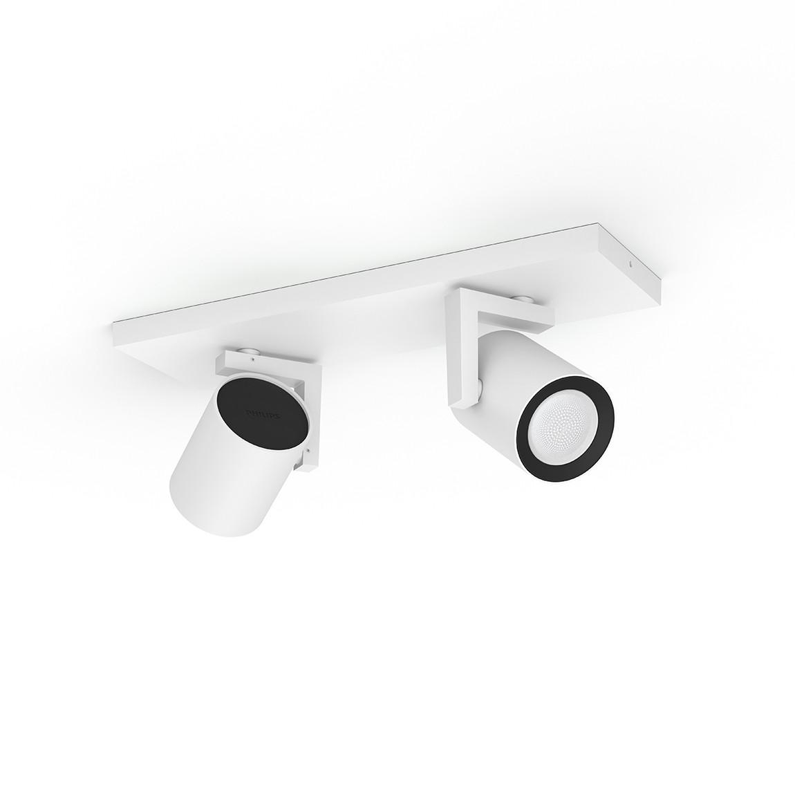 Philips Hue White and Color Ambiance Argenta Bluetooth 2er Spot-Lampe ausgeschaltet