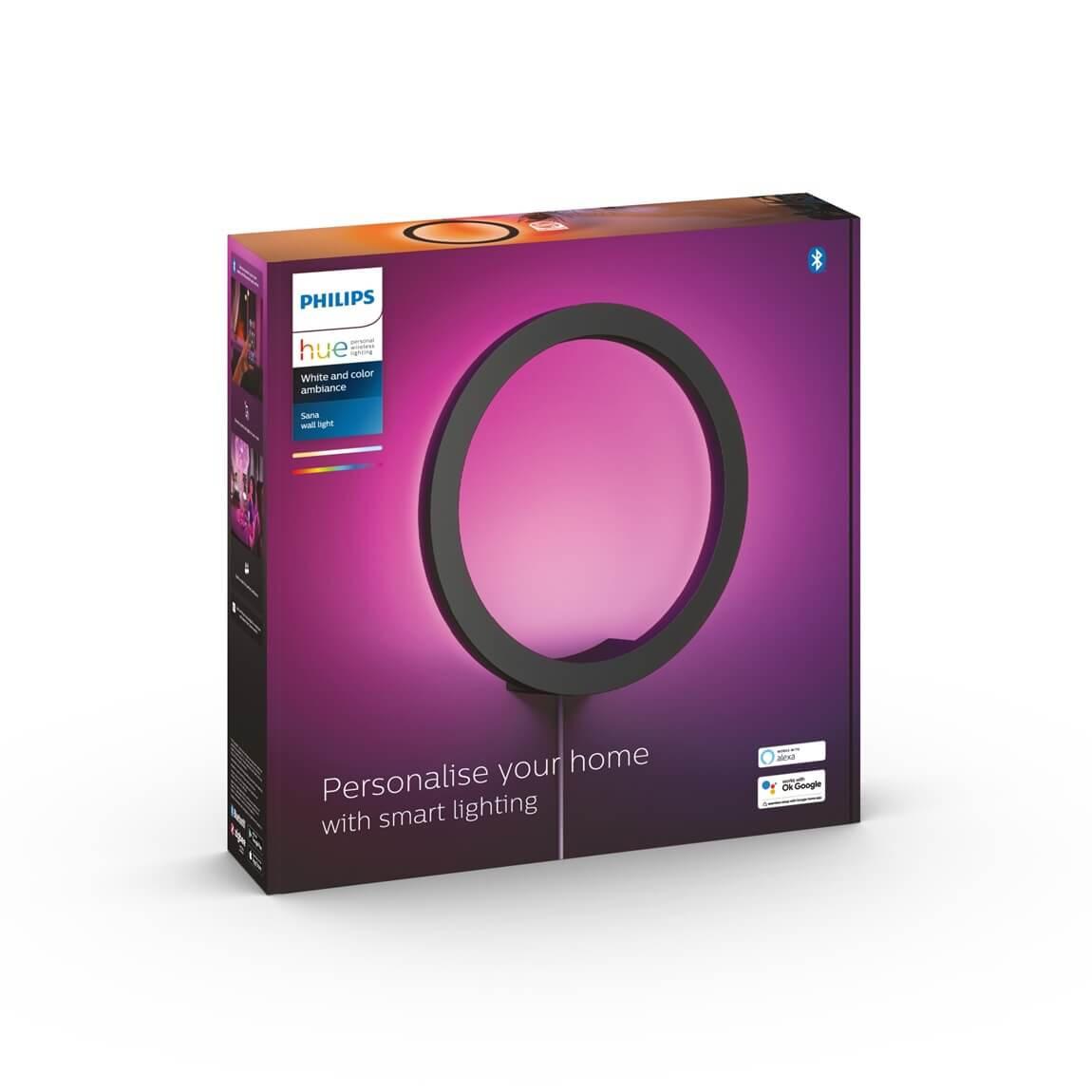 Philips Hue White and Color Ambiance Sana Bluetooth - Wandleuchte - Grau Verpackung