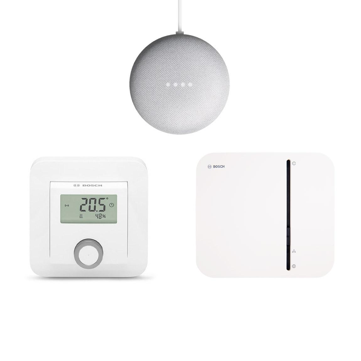 Bosch Smart Home Starter Set Fußbodenheizung + Google Nest Mini 