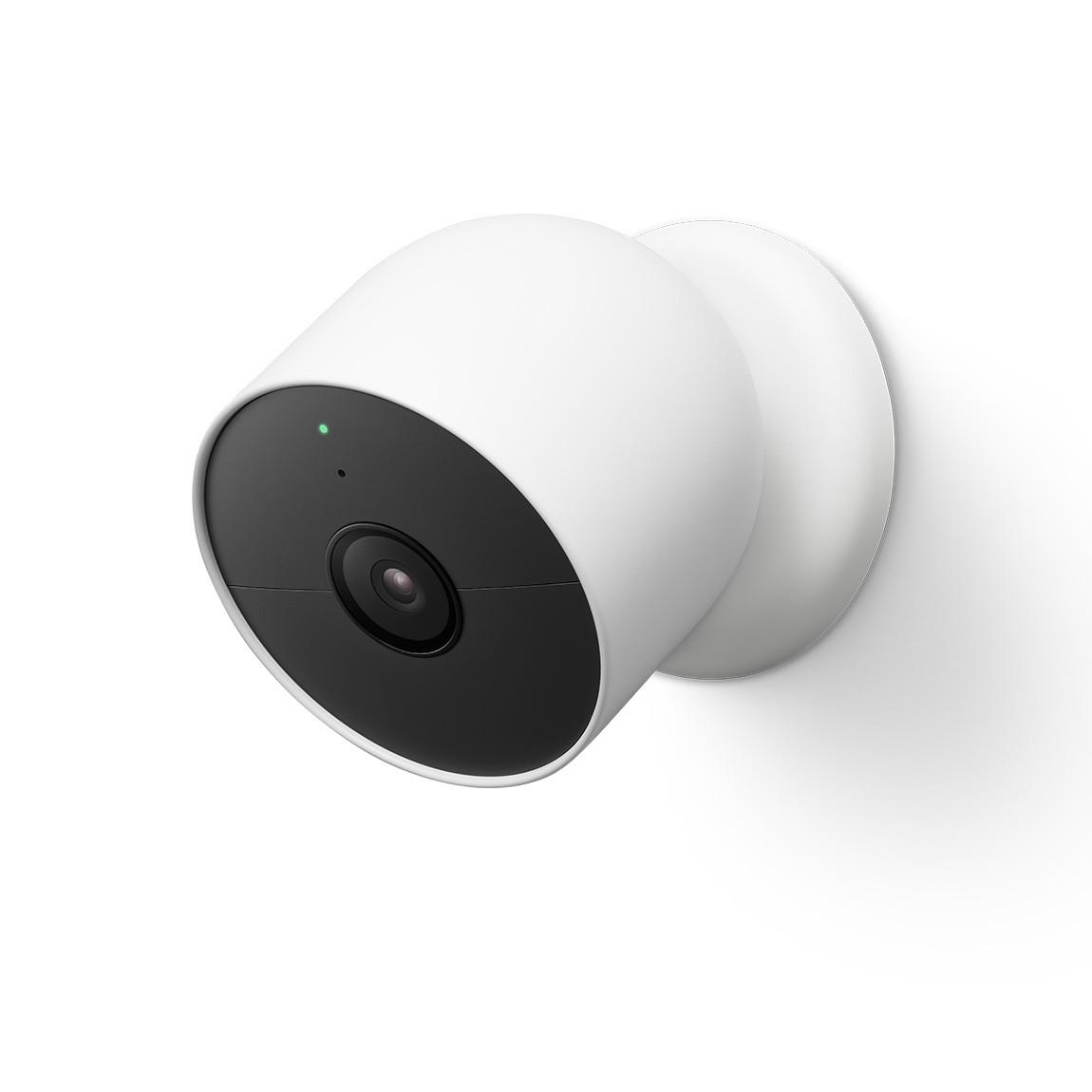 Google Nest Cam (mit Akku) 2-Pack seitlich