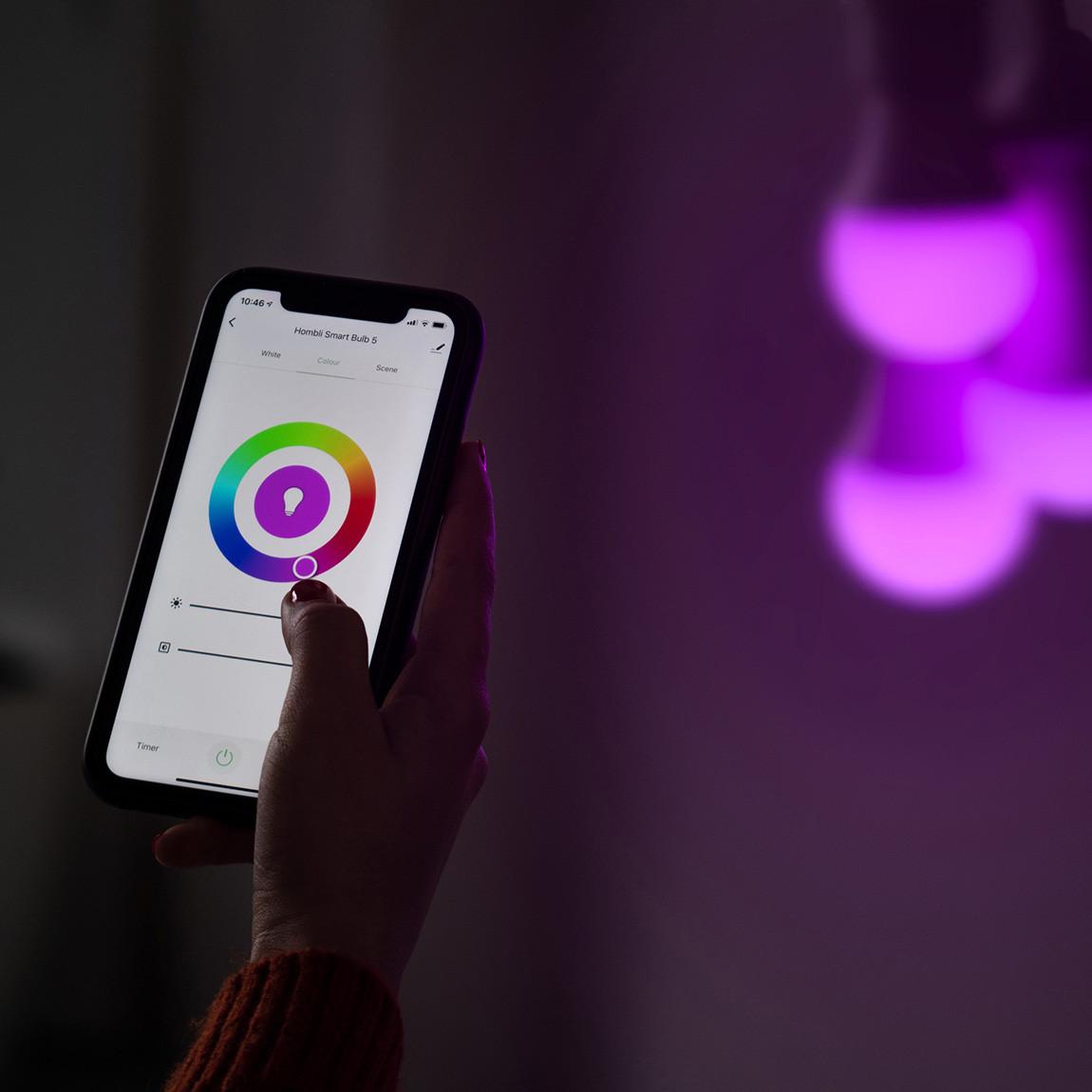 Hombli Smart Bulb E27 RGB + CCT - Weiß Steuerung per App