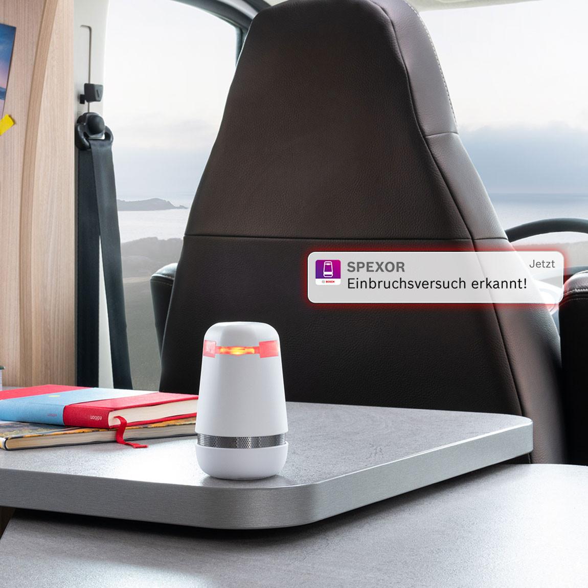 Bosch spexor - Mobiles Alarmgerät mit integrierter eSIM-Karte Alarm in Wohnwagen
