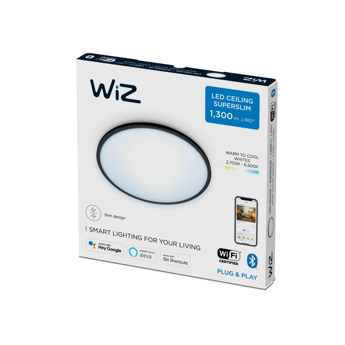 WiZ Super Slim Deckenleuchte Tunable 14W Weiß - schwarz_Verpackung