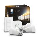 Philips Hue White Ambiance E27 Bluetooth Starter Kit - 3 Lampen, Bridge, Dimmschalter Verpackung