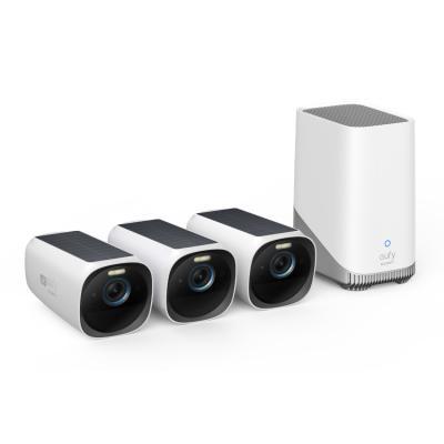 eufyCam 3 Starter Set 3+1 - 3er-Kameraset mit HomeBase 3