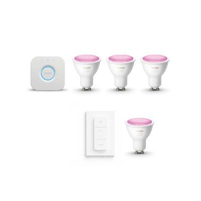 Philips Hue White & Color Ambiance GU10 Bluetooth Starter Kit mit 4 Lampen