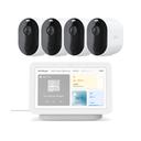 Arlo Pro 4 Kabelloses 2K-Überwachungssystem mit 4 Kameras + Google Nest Hub (2. Generation)