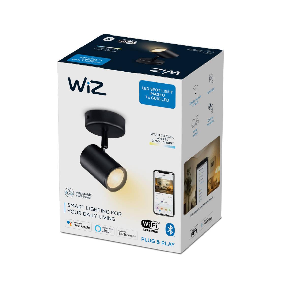 WiZ IMAGEO Spots Deckenleuchte 1x 5W Warm- und Kaltweiß - schwarz_Verpackung