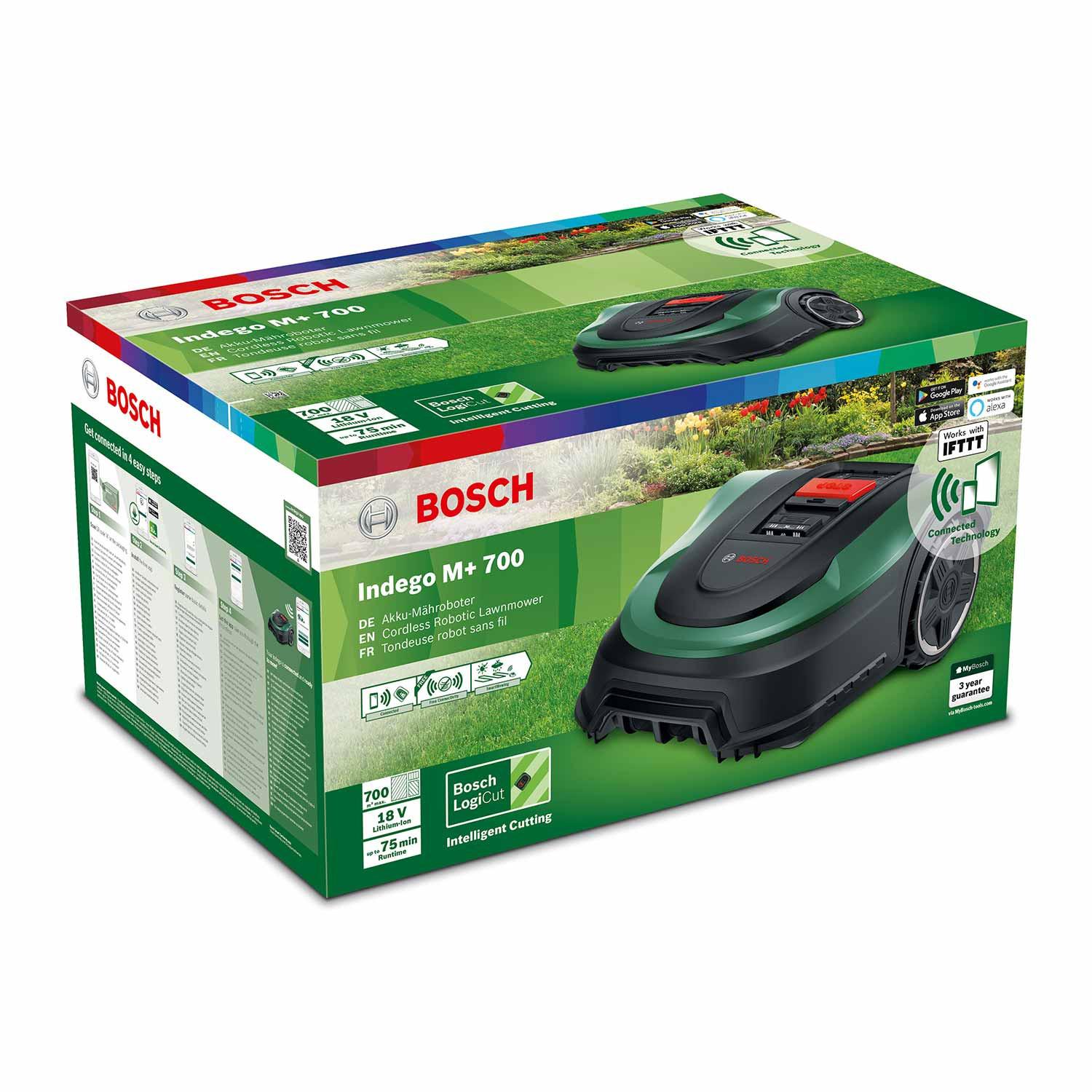 Bosch Indego M+ 700 - Mähroboter + Garage - Verpackung