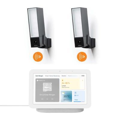 Netatmo Smarte Außenkamera mit Alarmsirene 2er-Set + Google Nest Hub (2. Generation)