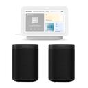 Sonos One Stereo Set + Google Nest Hub (2. Generation)