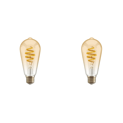 Hombli Filament Bulb CCT E27 ST64-Amber 2er-Set