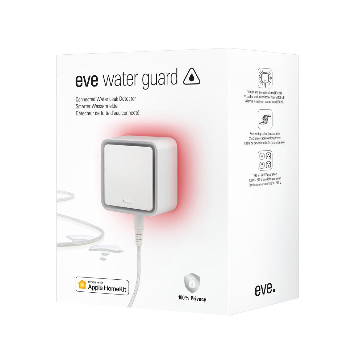 Eve Water Guard - Smarter Wassermelder Verpackung schräge  Ansicht