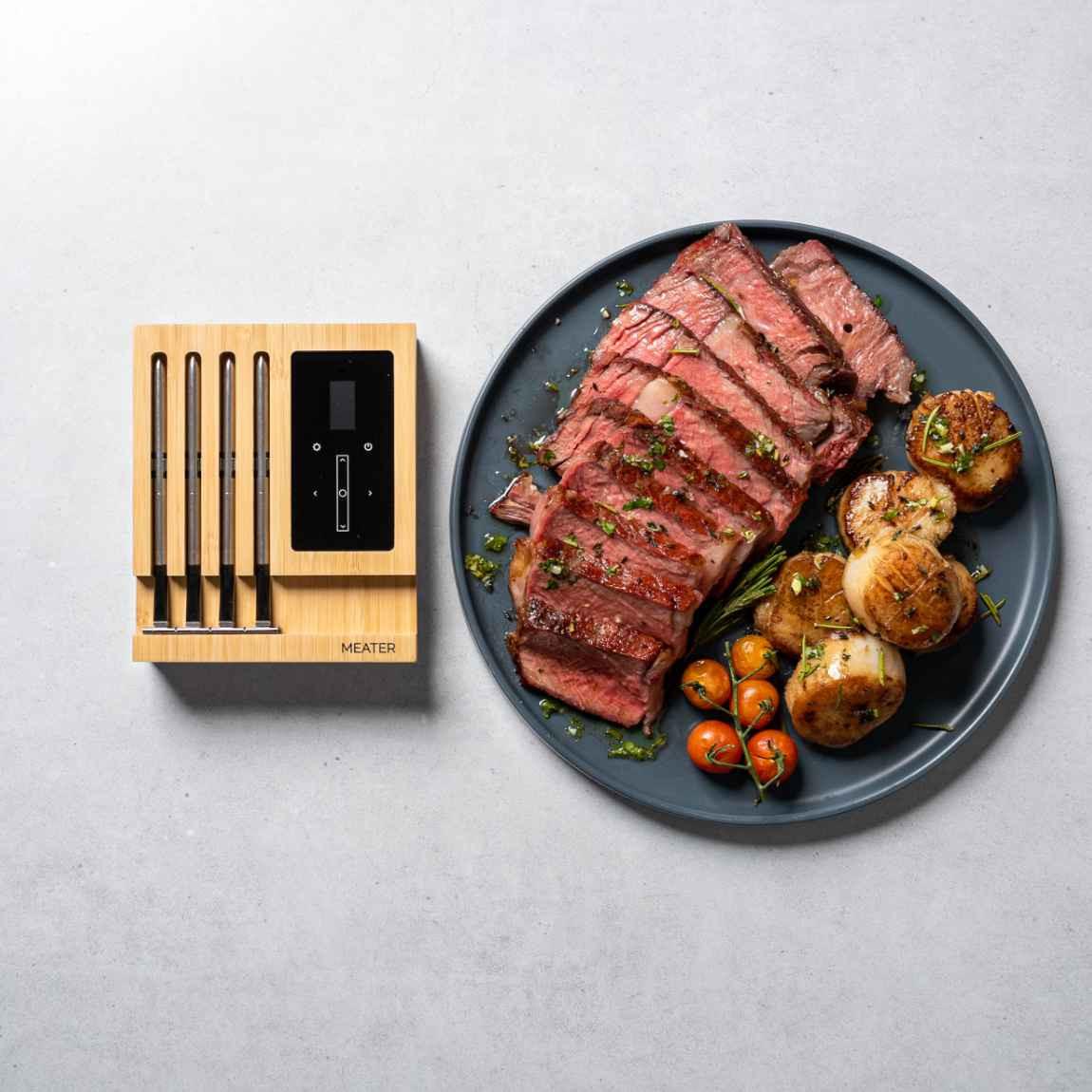 Meater Block - Smartes Fleischthermometer mit integriertem WLAN - silber_Surf & Turf mit Thermometer