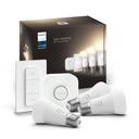 Philips Hue White E27 Bluetooth Starter Kit - 3 Lampen, Bridge, Dimmschalter Verpackung