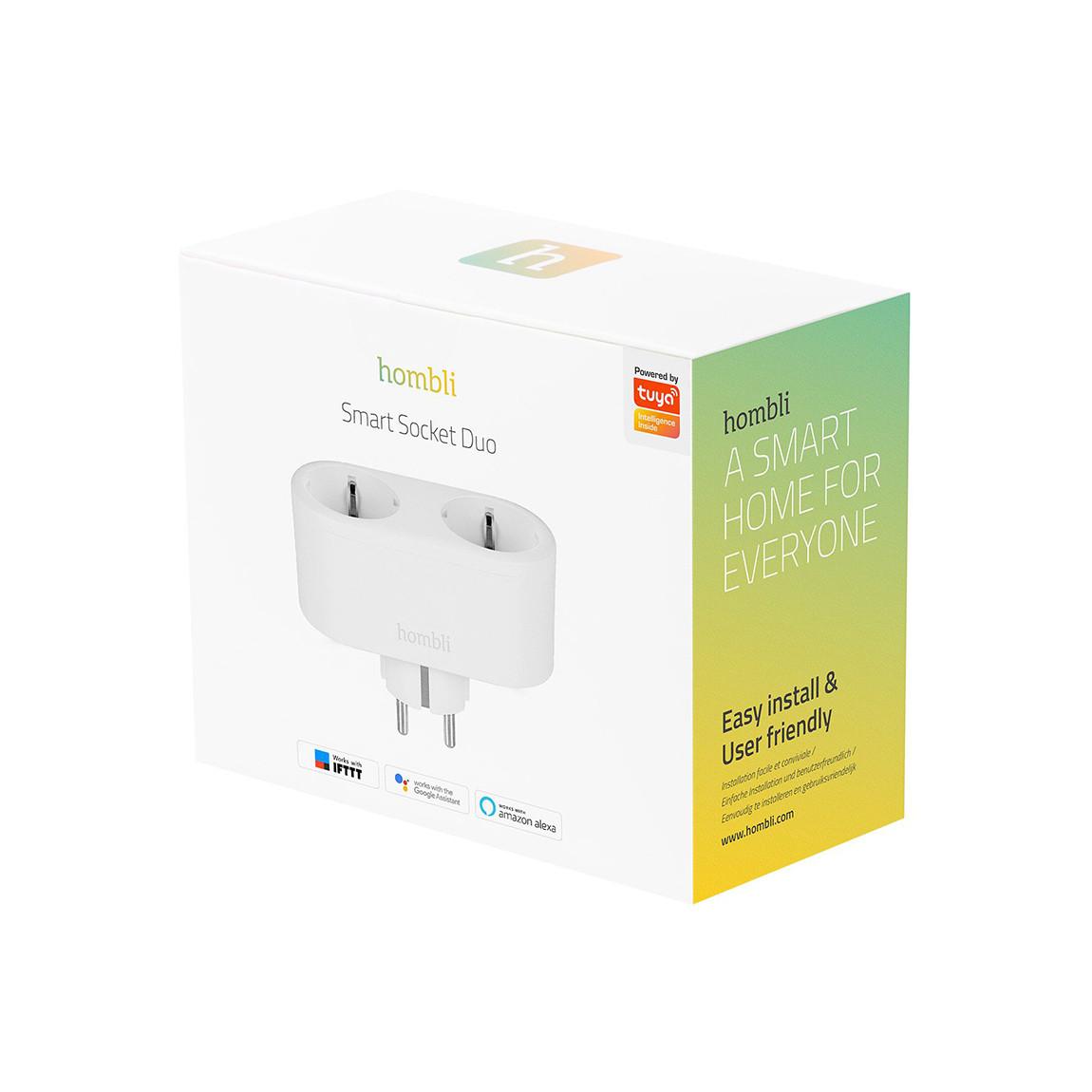 Hombli Smart Socket Duo - Smarte Steckdose - Weiß Verpackung