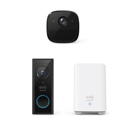 eufy Video Doorbell 2K (batteriebetrieben) + HomeBase 2 + eufyCam 2 Pro Add-on Camera