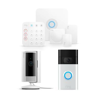 Ring Alarm 2.0 Full Home Kit - Alarm 5er-Set + Indoor Cam + Ring Video Doorbell (2nd Gen)