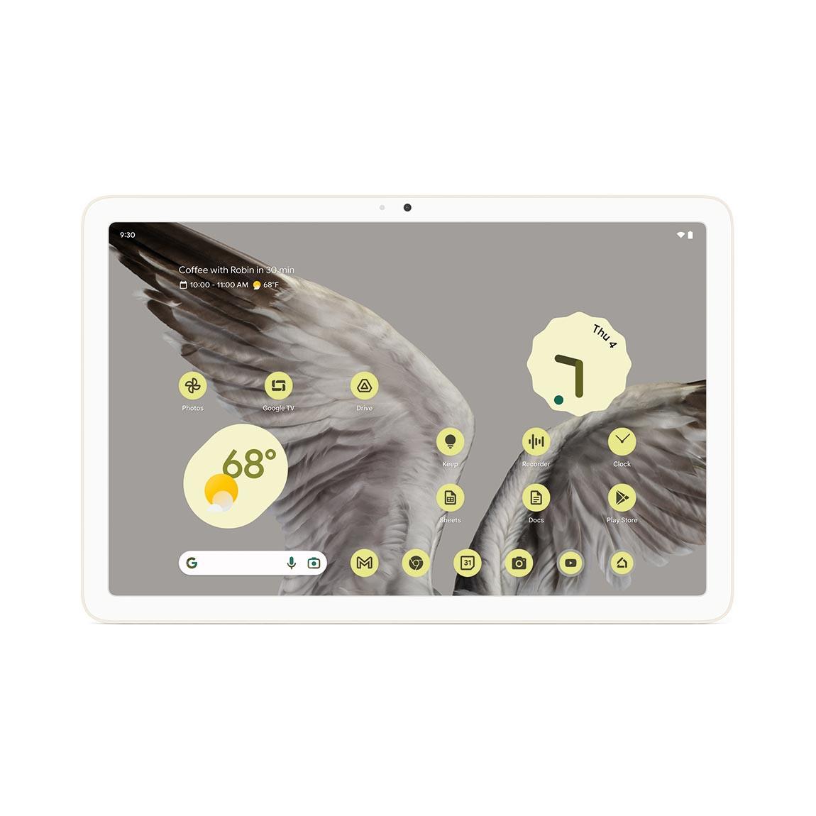 Google Pixel Tablet - Porzellan & 128 GB Tablet ohne Ladedock frontal