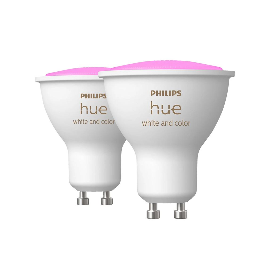Philips Hue White and Color Ambiance GU10 Bluetooth 2er-Set - LED-Spot - Weiß