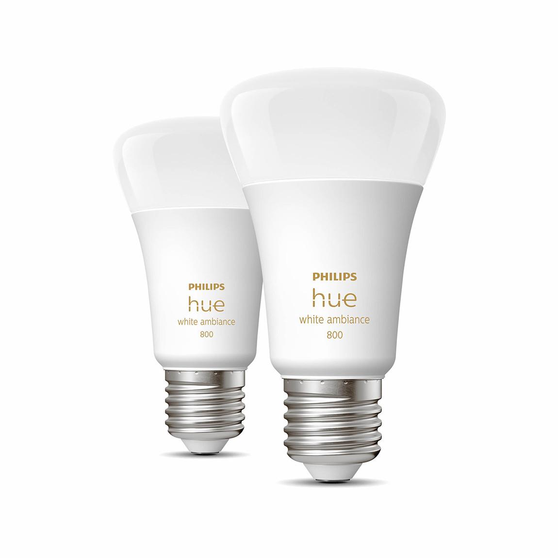 Philips Hue White Ambiance E27 Bluetooth 2er-Set - LED-Lampe aus