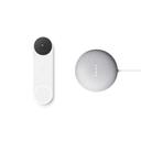 Google Nest Doorbell (mit Akku) + Google Nest Mini - frontal